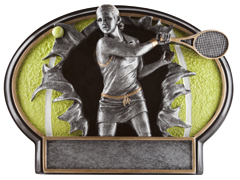 Tennis Female Burst Thru Resin Figures